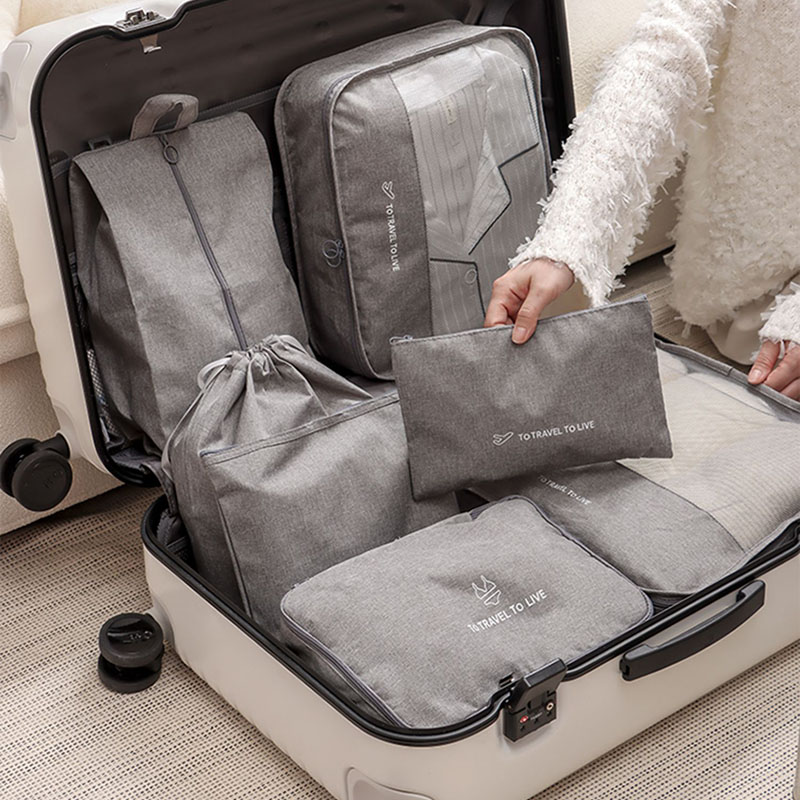 Travel Accessories Pouch For Men - Ensemble de 7 cubes de rangement