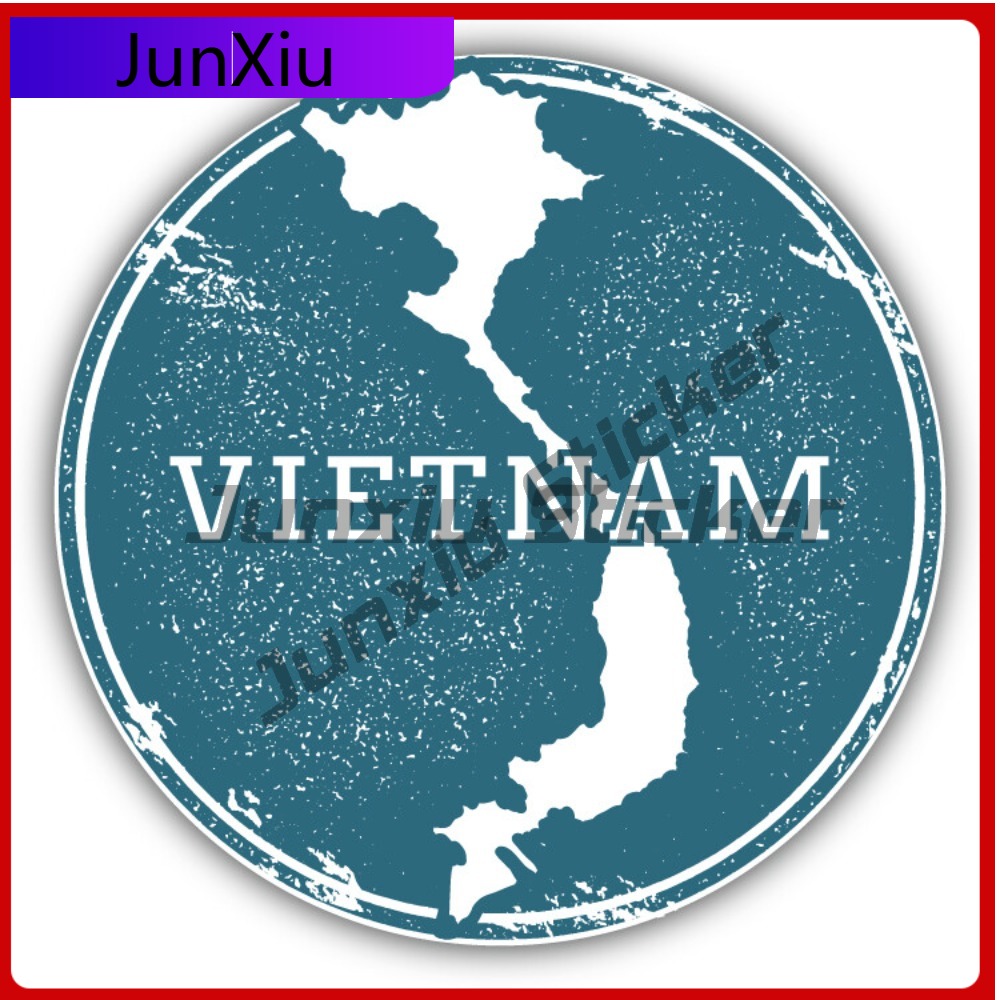 Travel Accessories Vietnam - Autocollant créatif Carte du Vietnam, style