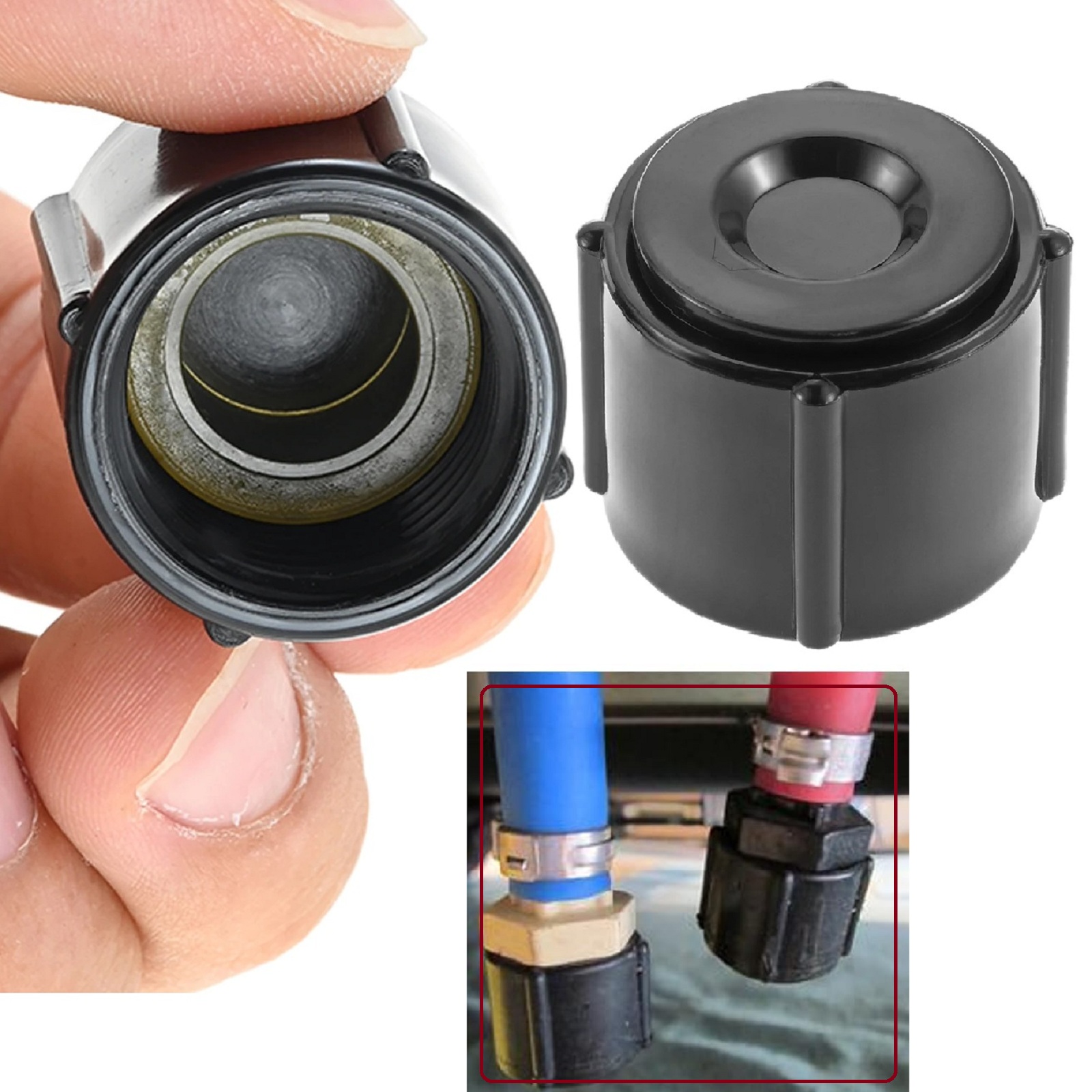 Travel Accessories Highpoint - Joints et capuchons de vidange noirs