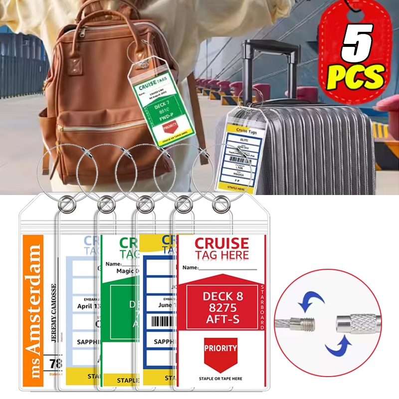 5 étiquettes de bagages transp - Travel Accessories Sale avis et prix