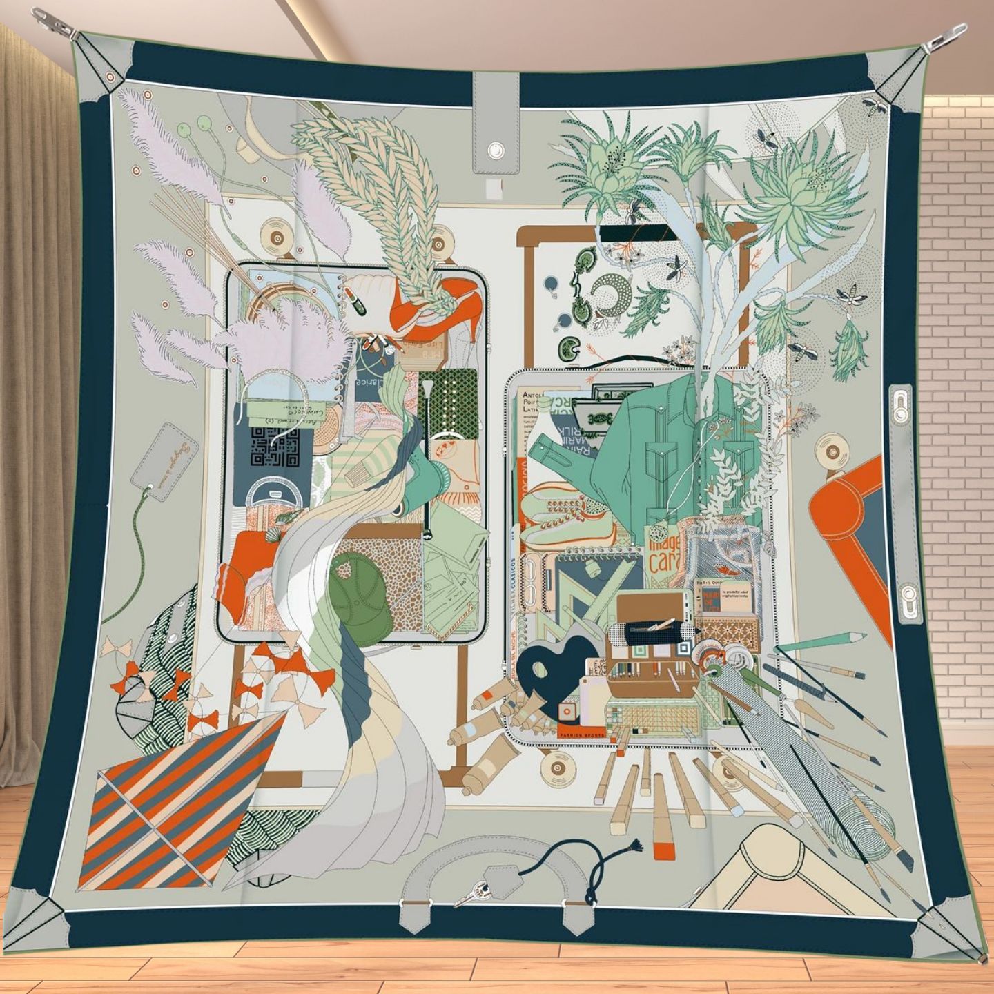 Foulard carré en twill effet s - Travel Accessories Gifts avis et prix