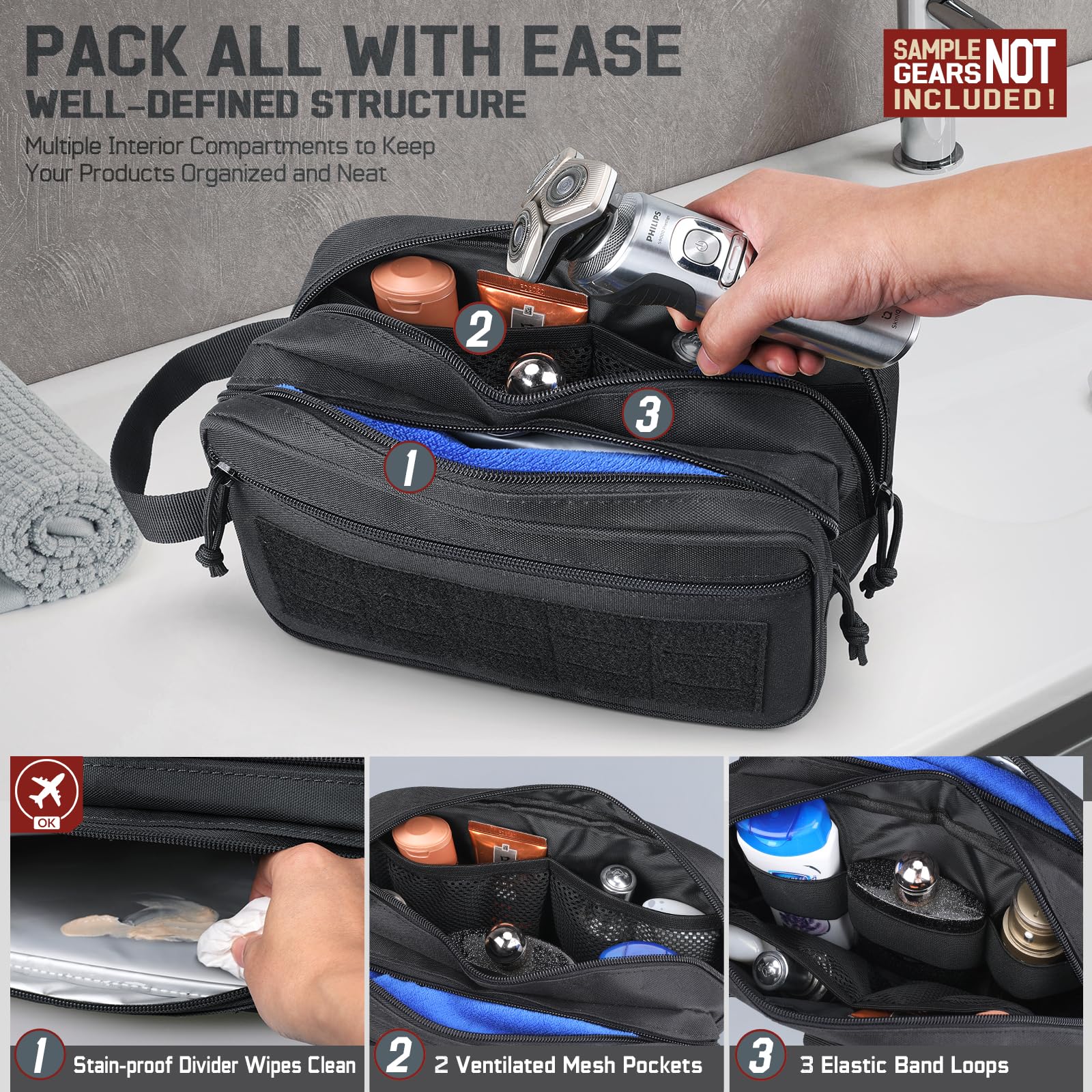 Trousse de toilette tactique p - Travel Accessories Pouch For Men avis et prix